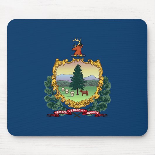 Flagge des Bundesstaates Vermont Mousepad (Vorne)
