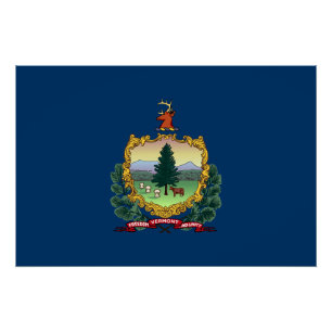 Flagge des Bundesstaates Vermont Poster