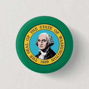 Flagge des Bundesstaates Washington Button
