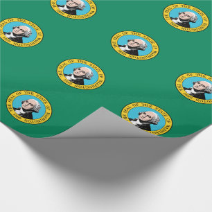 Flagge des Bundesstaates Washington Geschenkpapier
