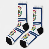 Flagge des Bundesstaates West Virginia Socken (Linkes Detail)