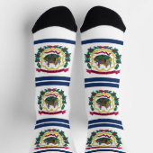 Flagge des Bundesstaates West Virginia Socken (Oben)