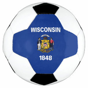 Flagge des Bundesstaates Wisconsin Fußball