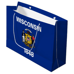 Flagge des Bundesstaates Wisconsin Große Geschenktüte