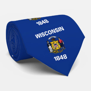 Flagge des Bundesstaates Wisconsin Krawatte