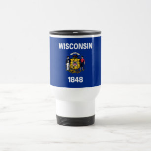 Flagge des Bundesstaates Wisconsin Reisebecher