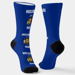 Flagge des Bundesstaates Wisconsin Socken