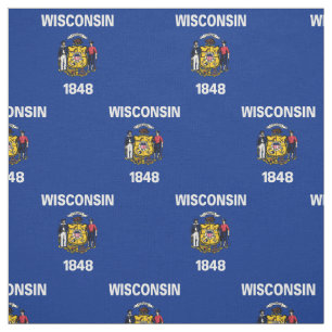 Flagge des Bundesstaates Wisconsin Stoff