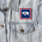 Flagge des Bundesstaates Wyoming Button (Beispiel)