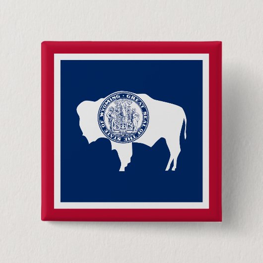 Flagge des Bundesstaates Wyoming Button (Vorderseite)
