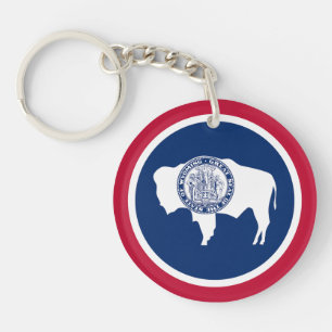 Flagge des Bundesstaates Wyoming Schlüsselanhänger