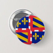 Flagge des Burgunds (Frankreich) Button (Vorne & Hinten)