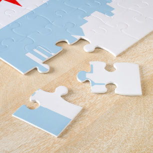 Flagge des Chicago-Skyline-Puzzlespiels Puzzle