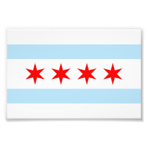Flagge des Chicagoer Fotos Print Fotodruck