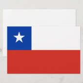 Flagge des Chilen Briefpapier (Vorne/Hinten)