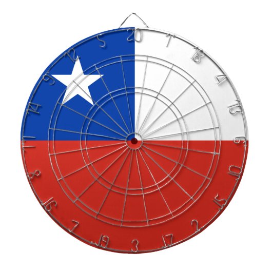 Flagge des Chilen Dartscheibe (vorne)