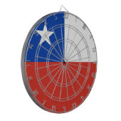 Flagge des Chilen Dartscheibe (Vorderseite Links)