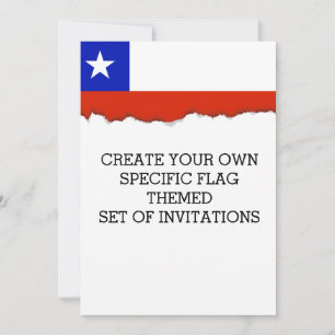 Flagge des Chilen Einladung