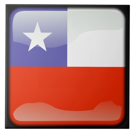 Flagge des Chilen Fliese (Vorderseite)