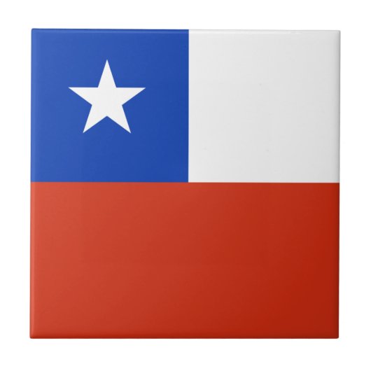Flagge des Chilen Fliese (Vorderseite)