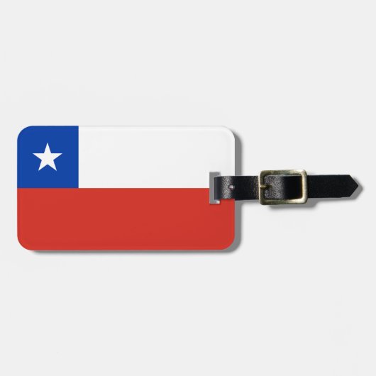 Flagge des Chilen Gepäckanhänger (Vorderseite horizontal)