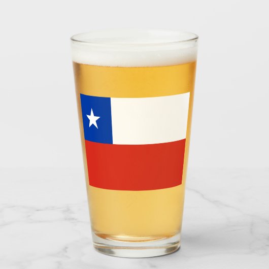 Flagge des Chilen Glas (Vorne (Gefüllt))