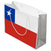 Flagge des Chilen Große Geschenktüte (Rückseite Schrägansicht)
