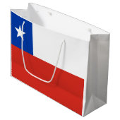 Flagge des Chilen Große Geschenktüte (Vorderseite Schrägansicht)