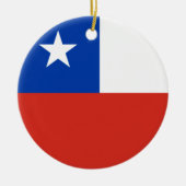 Flagge des Chilen Keramik Ornament (Vorne)