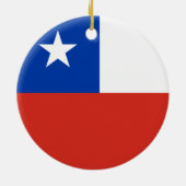 Flagge des Chilen Keramik Ornament (Hinten)