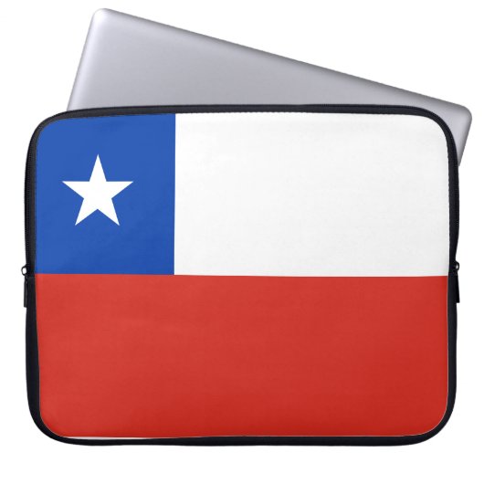 Flagge des Chilen Laptopschutzhülle (Vorderseite)