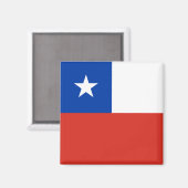 Flagge des Chilen Magnet (Vorderseite/Rückseite)