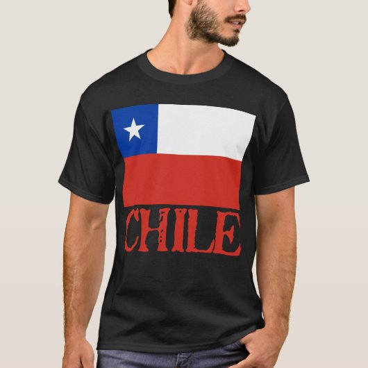 Flagge des Chilen mit den NamensChile-T-Shirts, T-Shirt (Vorderseite)