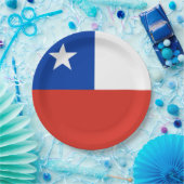 Flagge des Chilen Pappteller (Party)