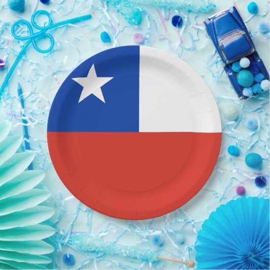 Flagge des Chilen Pappteller (Party)