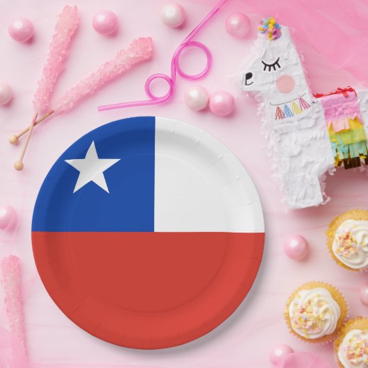Flagge des Chilen Pappteller (Party)