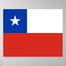 Flagge des Chilen Poster