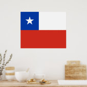 Flagge des Chilen Poster (Küche)