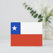 Flagge des Chilen Postkarte (Stehend Vorderseite)