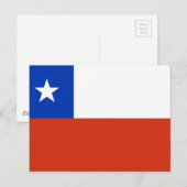 Flagge des Chilen Postkarte (Vorne/Hinten)