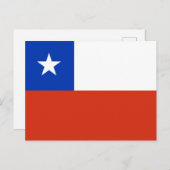 Flagge des Chilen Postkarte (Vorne/Hinten)