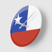Flagge des Chilen Runde Wanduhr (Winkel)