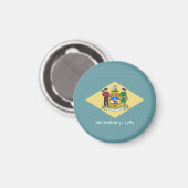 Flagge des Delaware-Staat USA Magnet (Vorderseite/Rückseite)