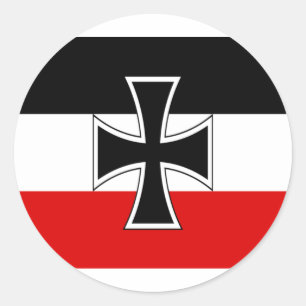 Flagge des Deutschen Kaiserreichs Runder Aufkleber