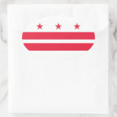 Flagge des Distrikts Columbia (USA) Ovaler Aufkleber (Tasche)