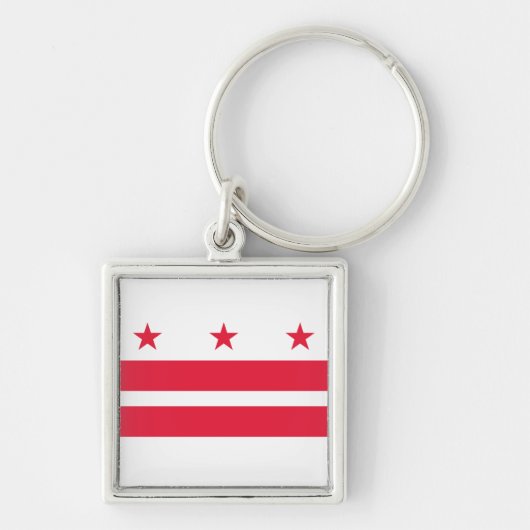 Flagge des Distrikts Columbia (USA) Schlüsselanhänger (Vorne)