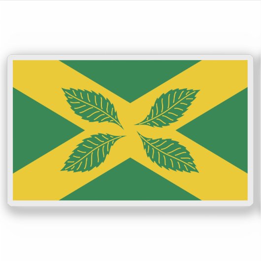 Flagge des Dorfes Four Elms, England Aufkleber (Vorderseite)