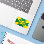 Flagge des Dorfes Four Elms, England Aufkleber (Laptop mit iPhone)