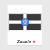 Flagge des Dorfes Malpas, Cornwall, England Aufkleber (Blatt)