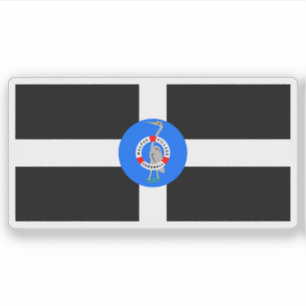 Flagge des Dorfes Malpas, Cornwall, England Aufkleber